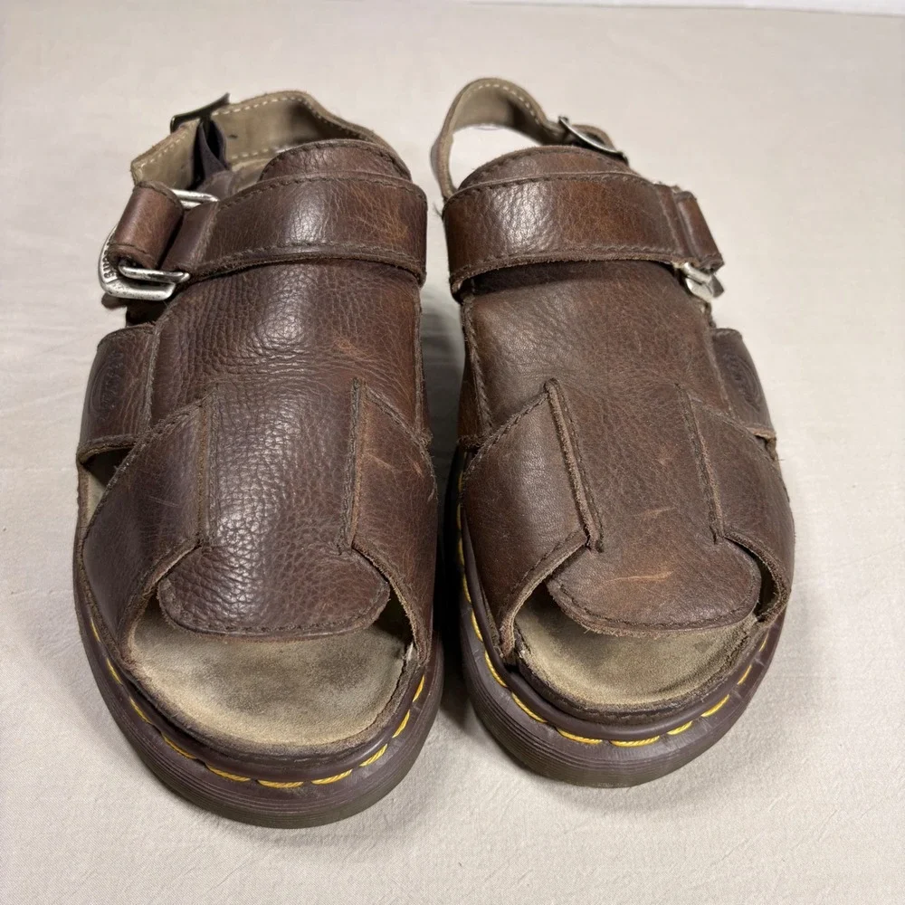 Dr Martens 8620 Vintage Made in England Brown Leather Fisherman Sandals Mens 10